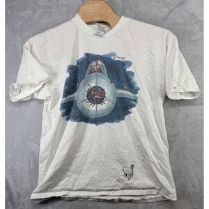 Far Side Christmas Santa Gildan Shirt White Vintage Graphic‎ Print Men's Size XL